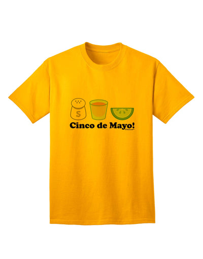 Celebrate Cinco de Mayo with Style: Salt Tequila Lime Adult T-Shirt by TooLoud-Mens T-shirts-TooLoud-Gold-Small-Davson Sales