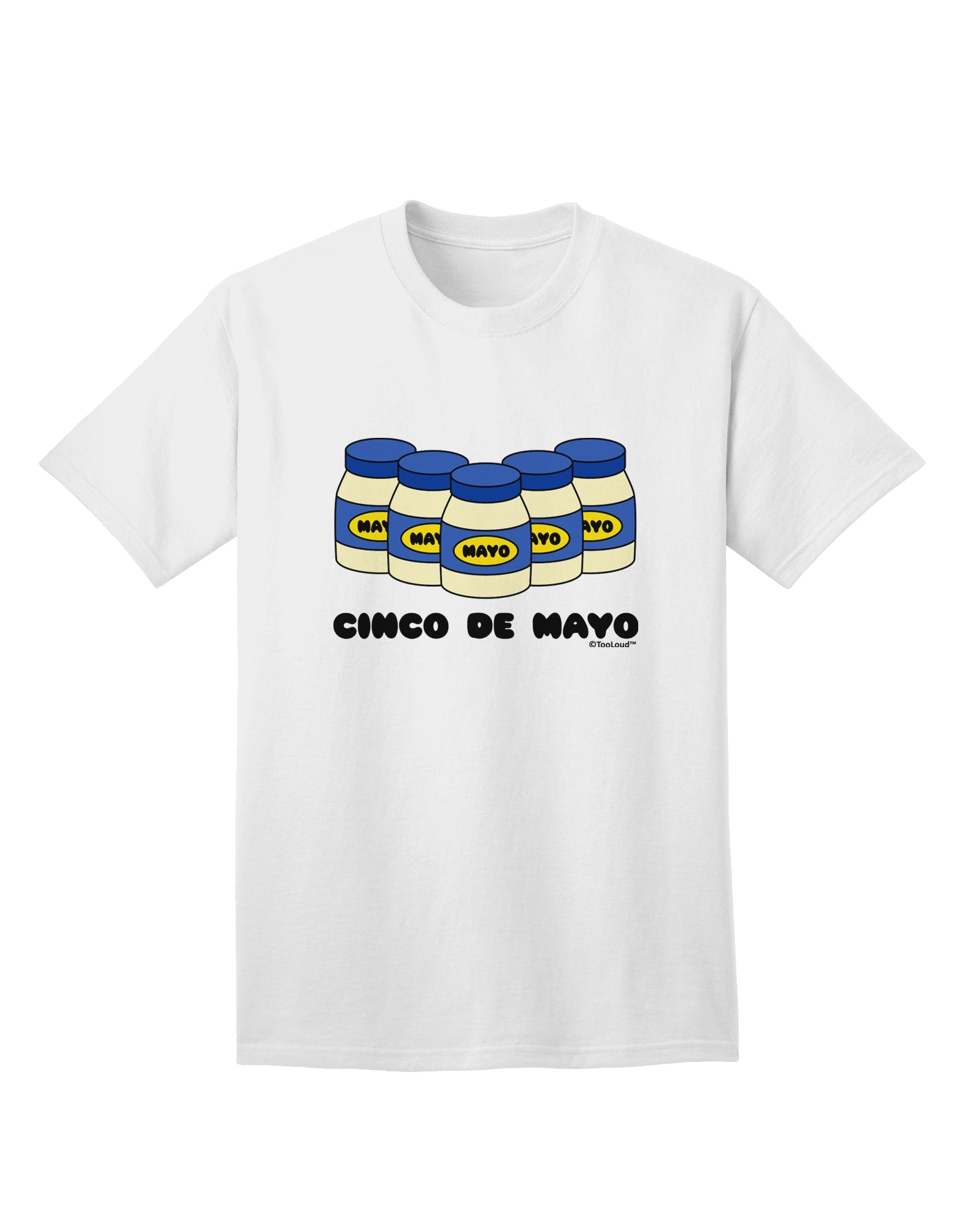 Celebrate Cinco de Mayo with the Vibrant 5 Mayo Jars Adult T-Shirt from TooLoud-Mens T-shirts-TooLoud-White-Small-Davson Sales