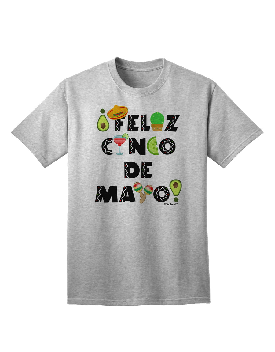 Celebrate Cinco de Mayo with the Vibrant Fiesta Icons Adult T-Shirt by TooLoud-Mens T-shirts-TooLoud-White-Small-Davson Sales