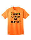 Celebrate Cinco de Mayo with the Vibrant Fiesta Icons Adult T-Shirt by TooLoud-Mens T-shirts-TooLoud-Neon-Orange-Small-Davson Sales