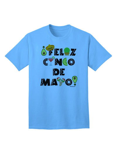 Celebrate Cinco de Mayo with the Vibrant Fiesta Icons Adult T-Shirt by TooLoud-Mens T-shirts-TooLoud-Aquatic-Blue-Small-Davson Sales