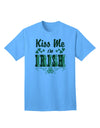 Celebrate St. Patrick's Day in Style with our Kiss Me I'm Irish Collection of Adult T-Shirts-Mens T-shirts-TooLoud-Aquatic-Blue-Small-Davson Sales