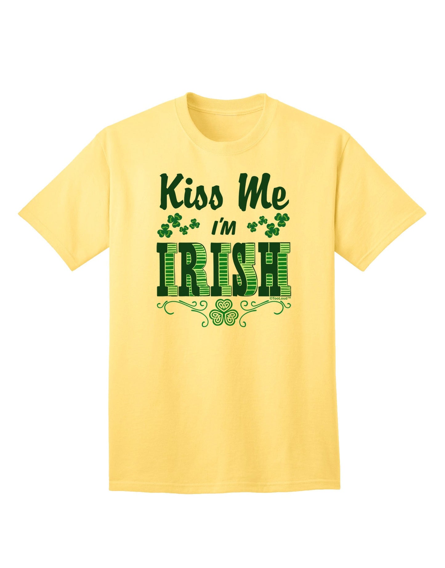 Celebrate St. Patrick's Day in Style with our Kiss Me I'm Irish Collection of Adult T-Shirts-Mens T-shirts-TooLoud-Yellow-Small-Davson Sales