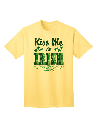 Celebrate St. Patrick's Day in Style with our Kiss Me I'm Irish Collection of Adult T-Shirts-Mens T-shirts-TooLoud-Yellow-Small-Davson Sales