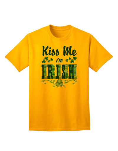 Celebrate St. Patrick's Day in Style with our Kiss Me I'm Irish Collection of Adult T-Shirts-Mens T-shirts-TooLoud-Gold-Small-Davson Sales