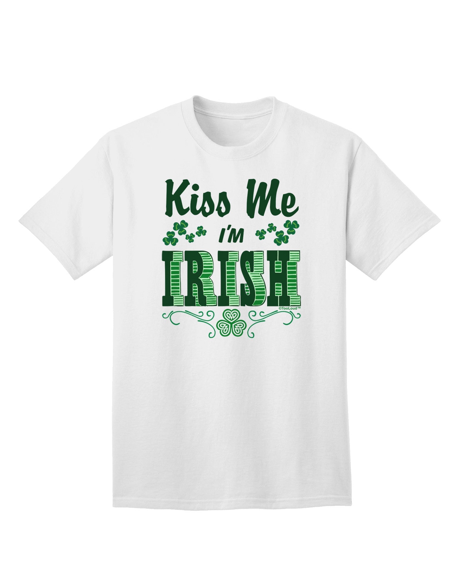 Celebrate St. Patrick's Day in Style with our Kiss Me I'm Irish Collection of Adult T-Shirts-Mens T-shirts-TooLoud-White-Small-Davson Sales