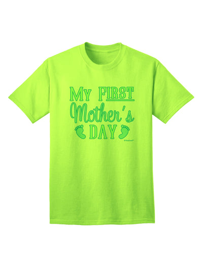 Celebrate Your First Mother's Day with Style: Baby Feet Blue Adult T-Shirt by TooLoud-Mens T-shirts-TooLoud-Neon-Green-Small-Davson Sales