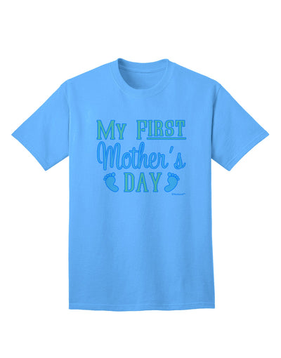 Celebrate Your First Mother's Day with Style: Baby Feet Blue Adult T-Shirt by TooLoud-Mens T-shirts-TooLoud-Aquatic-Blue-Small-Davson Sales