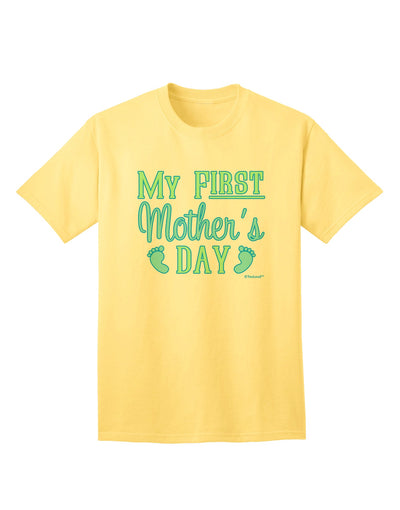 Celebrate Your First Mother's Day with Style: Baby Feet Blue Adult T-Shirt by TooLoud-Mens T-shirts-TooLoud-Yellow-Small-Davson Sales