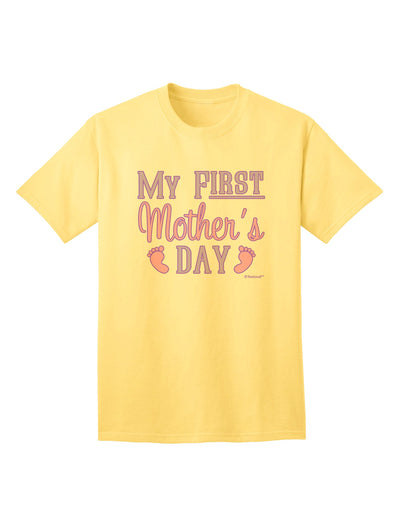 Celebrate Your First Mother's Day with Style: Baby Feet Pink Adult T-Shirt by TooLoud-Mens T-shirts-TooLoud-Yellow-Small-Davson Sales