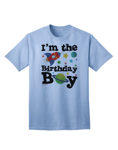 Celebrate in Style with the I'm the Birthday Boy Outer Space Design Adult T-Shirt by TooLoud-Mens T-shirts-TooLoud-Light-Blue-Small-Davson Sales