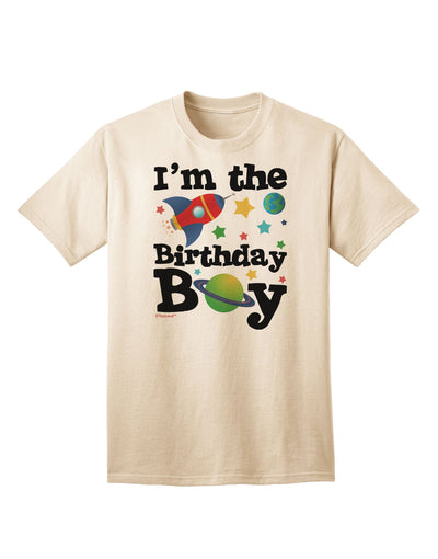 Celebrate in Style with the I'm the Birthday Boy Outer Space Design Adult T-Shirt by TooLoud-Mens T-shirts-TooLoud-Natural-Small-Davson Sales