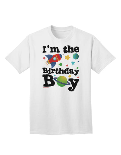 Celebrate in Style with the I'm the Birthday Boy Outer Space Design Adult T-Shirt by TooLoud-Mens T-shirts-TooLoud-White-Small-Davson Sales