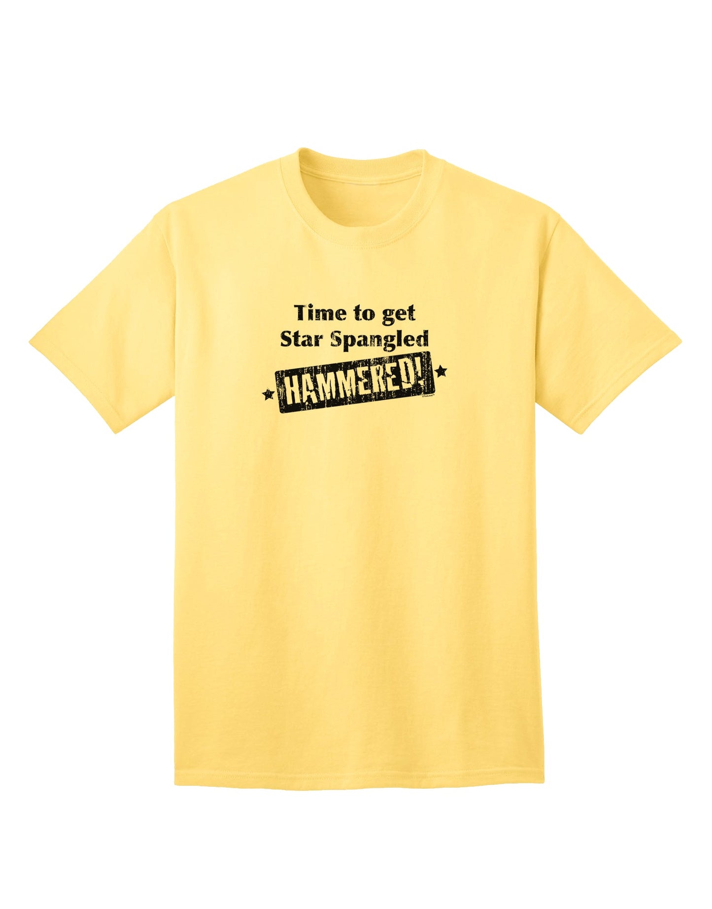 Celebrate with Style: Star Spangled Hammered Adult T-Shirt-Mens T-shirts-TooLoud-Yellow-Small-Davson Sales