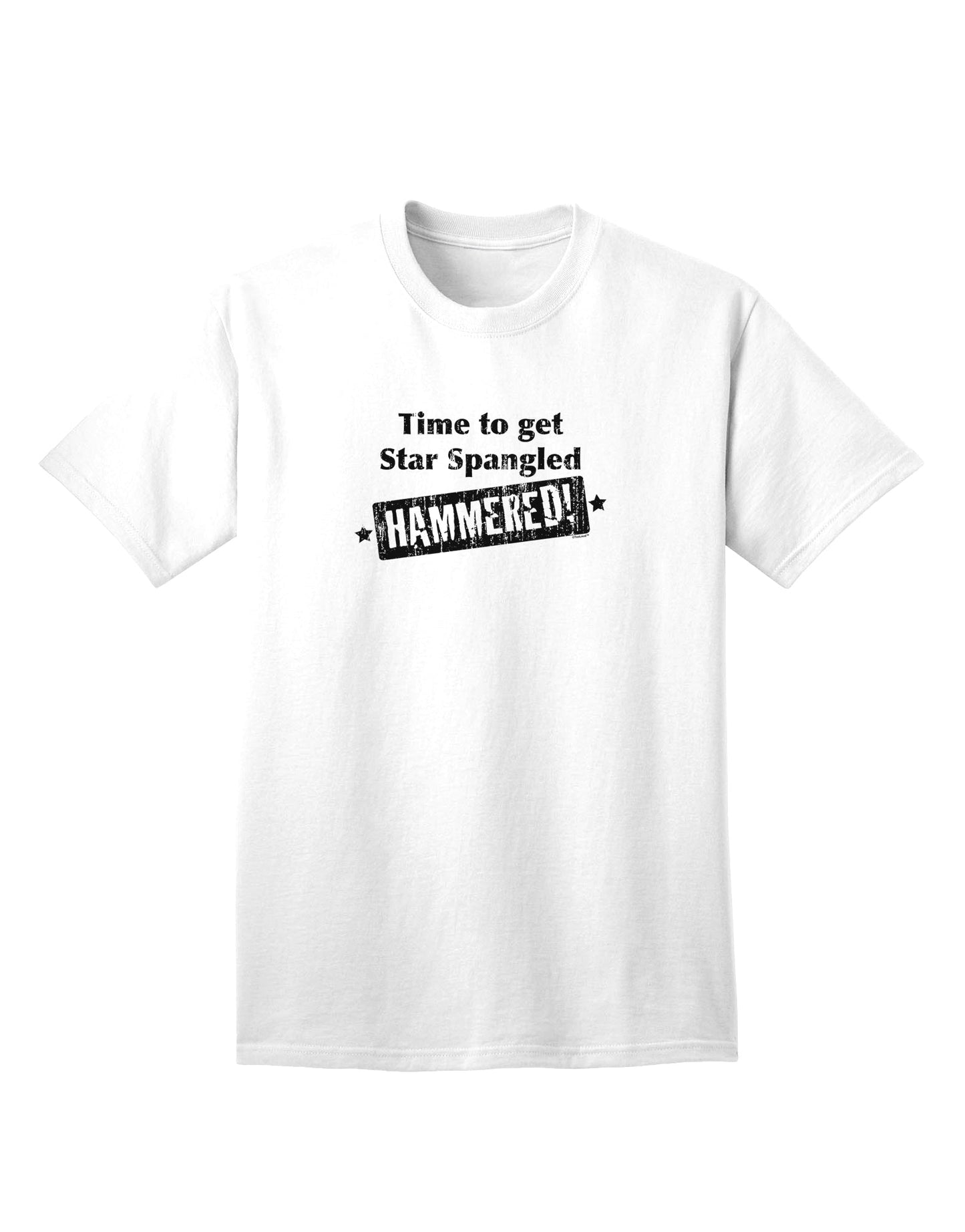 Celebrate with Style: Star Spangled Hammered Adult T-Shirt-Mens T-shirts-TooLoud-White-Small-Davson Sales