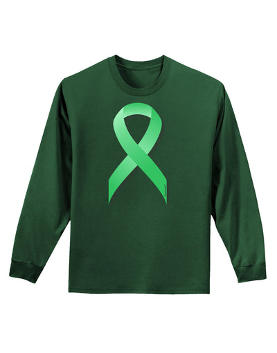 Celiac Disease Awareness Ribbon - Light Green Adult Long Sleeve Dark T-Shirt-TooLoud-Dark-Green-Small-Davson Sales