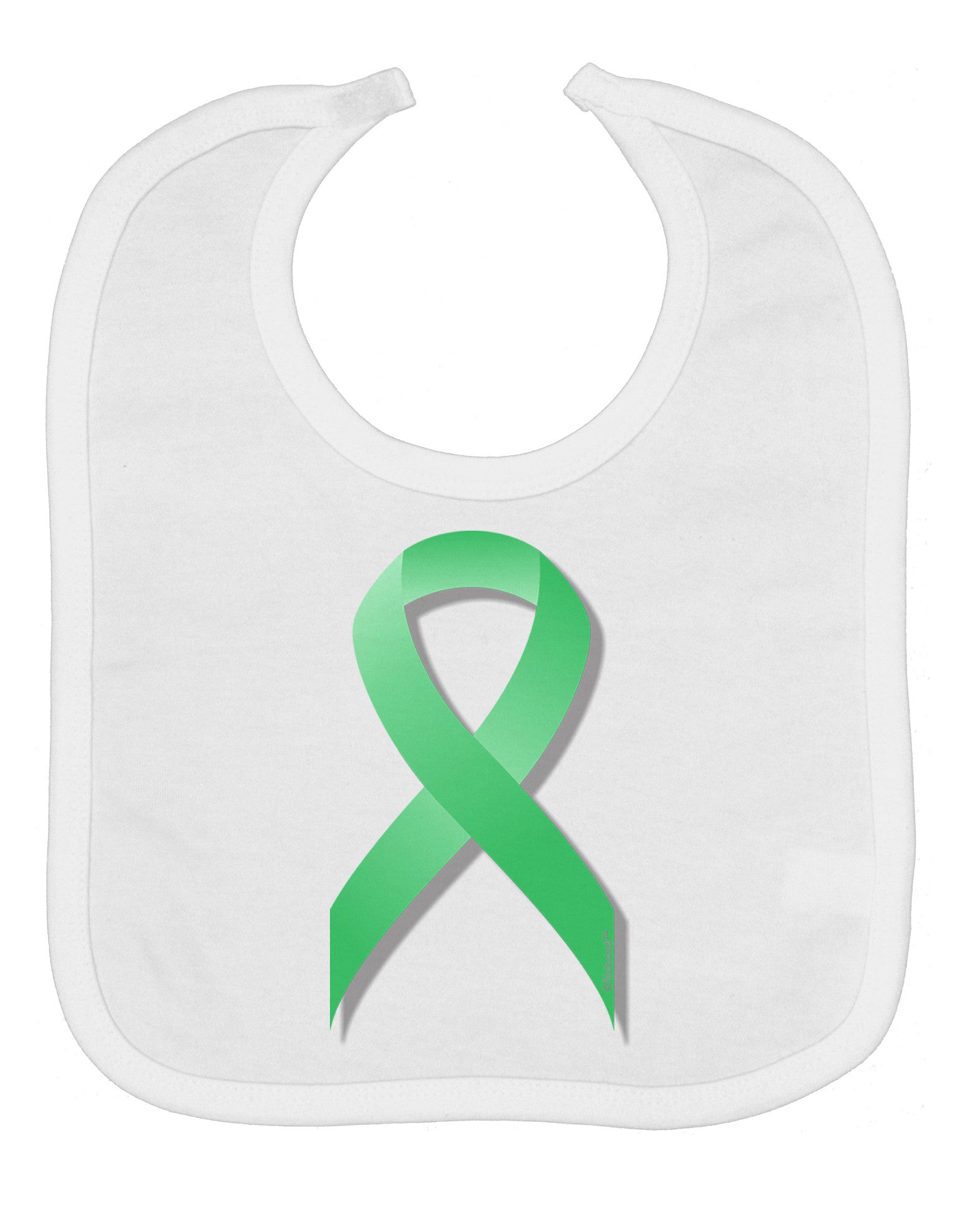 Celiac Disease Awareness Ribbon - Light Green Baby Bib