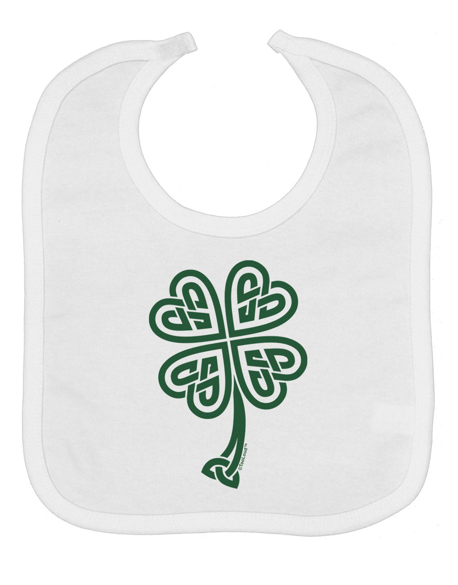 Celtic Knot 4 Leaf Clover St Patricks Baby Bib