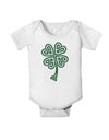 Celtic Knot 4 Leaf Clover St Patricks Baby Romper Bodysuit-Baby Romper-TooLoud-White-06-Months-Davson Sales