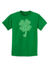 Celtic Knot 4 Leaf Clover St Patricks Childrens Dark T-Shirt-Childrens T-Shirt-TooLoud-Kelly-Green-X-Small-Davson Sales