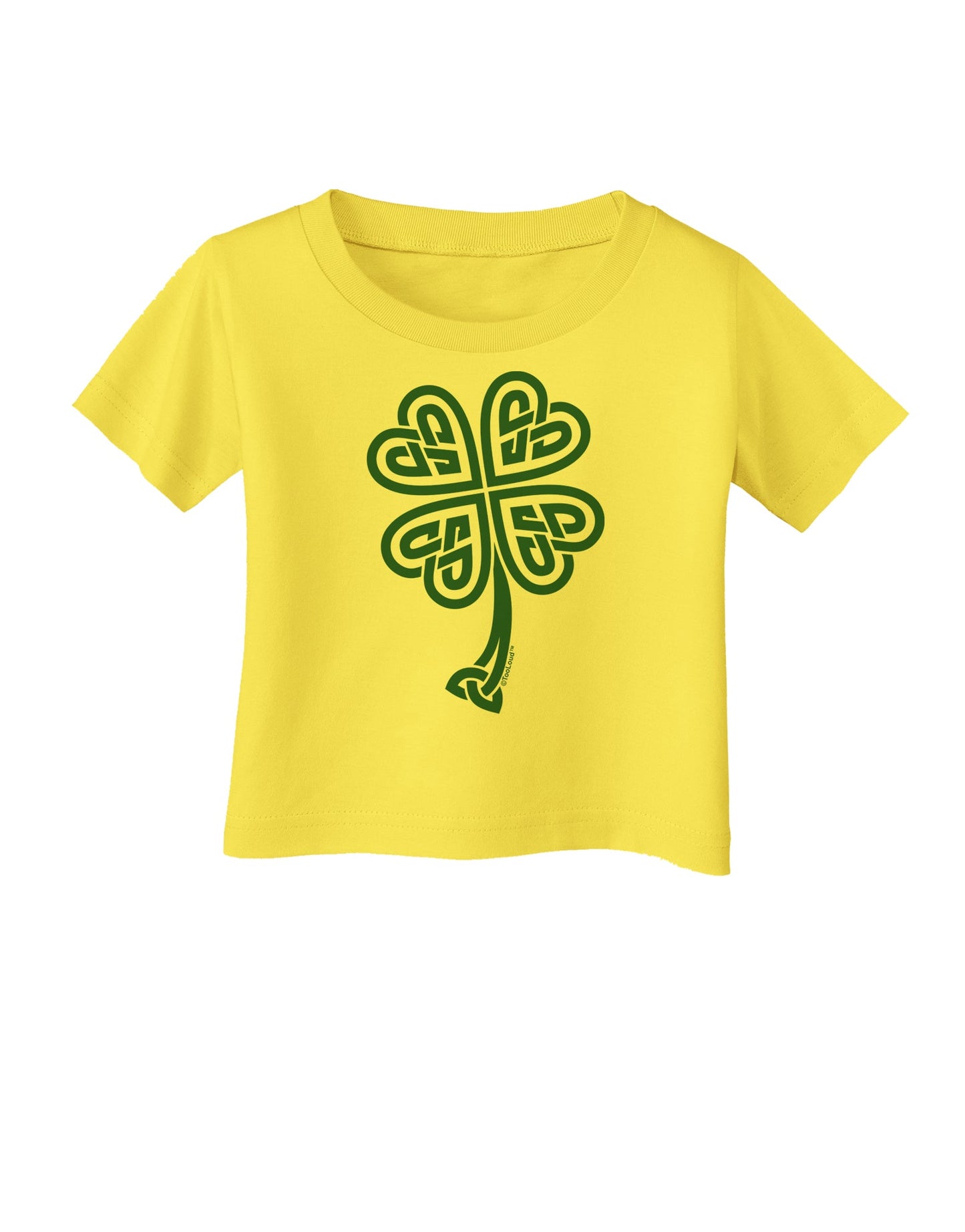 Celtic Knot 4 Leaf Clover St Patricks Infant T-Shirt-Infant T-Shirt-TooLoud-Yellow-06-Months-Davson Sales