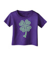 Celtic Knot 4 Leaf Clover St Patricks Infant T-Shirt Dark-Infant T-Shirt-TooLoud-Purple-06-Months-Davson Sales