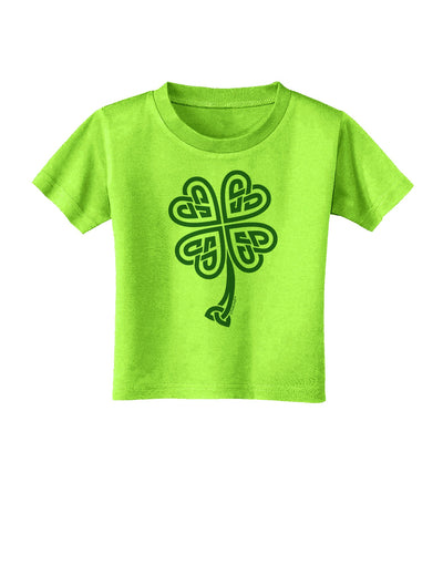 Celtic Knot 4 Leaf Clover St Patricks Toddler T-Shirt-Toddler T-Shirt-TooLoud-Lime-Green-2T-Davson Sales