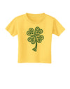 Celtic Knot 4 Leaf Clover St Patricks Toddler T-Shirt-Toddler T-Shirt-TooLoud-Yellow-2T-Davson Sales