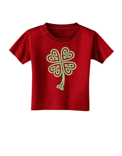 Celtic Knot 4 Leaf Clover St Patricks Toddler T-Shirt Dark-Toddler T-Shirt-TooLoud-Red-2T-Davson Sales