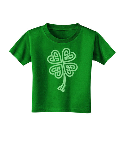 Celtic Knot 4 Leaf Clover St Patricks Toddler T-Shirt Dark-Toddler T-Shirt-TooLoud-Clover-Green-2T-Davson Sales