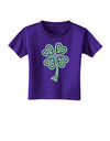 Celtic Knot 4 Leaf Clover St Patricks Toddler T-Shirt Dark-Toddler T-Shirt-TooLoud-Purple-2T-Davson Sales