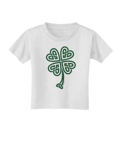 Celtic Knot 4 Leaf Clover St Patricks Toddler T-Shirt-Toddler T-Shirt-TooLoud-White-2T-Davson Sales