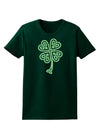 Celtic Knot 4 Leaf Clover St Patricks Womens Dark T-Shirt-TooLoud-Forest-Green-Small-Davson Sales