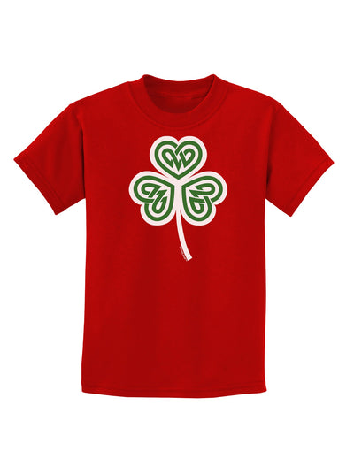 Celtic Knot Irish Shamrock Childrens Dark T-Shirt-Childrens T-Shirt-TooLoud-Red-X-Small-Davson Sales