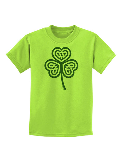 Celtic Knot Irish Shamrock Childrens T-Shirt-Childrens T-Shirt-TooLoud-Lime-Green-X-Small-Davson Sales