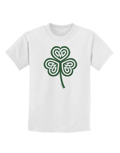 Celtic Knot Irish Shamrock Childrens T-Shirt-Childrens T-Shirt-TooLoud-White-X-Small-Davson Sales