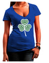 Celtic Knot Irish Shamrock Juniors V-Neck Dark T-Shirt-Womens V-Neck T-Shirts-TooLoud-Royal-Blue-Juniors Fitted Small-Davson Sales