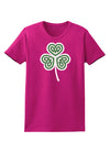 Celtic Knot Irish Shamrock Womens Dark T-Shirt-TooLoud-Hot-Pink-Small-Davson Sales