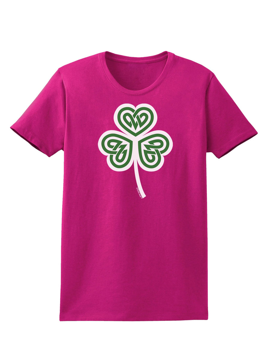 Celtic Knot Irish Shamrock Womens Dark T-Shirt-TooLoud-Black-X-Small-Davson Sales