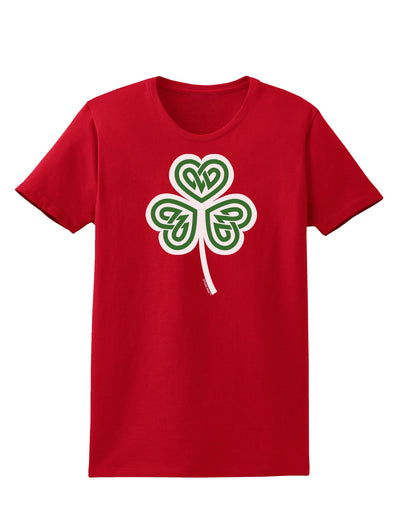 Celtic Knot Irish Shamrock Womens Dark T-Shirt-TooLoud-Red-X-Small-Davson Sales