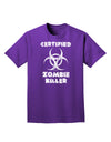 Certified Zombie Killer - Biohazard Adult Dark T-Shirt by TooLoud-Mens T-Shirt-TooLoud-Purple-Small-Davson Sales