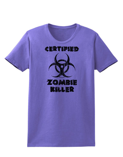 Certified Zombie Killer - Biohazard Womens T-Shirt by TooLoud-Womens T-Shirt-TooLoud-Violet-X-Small-Davson Sales