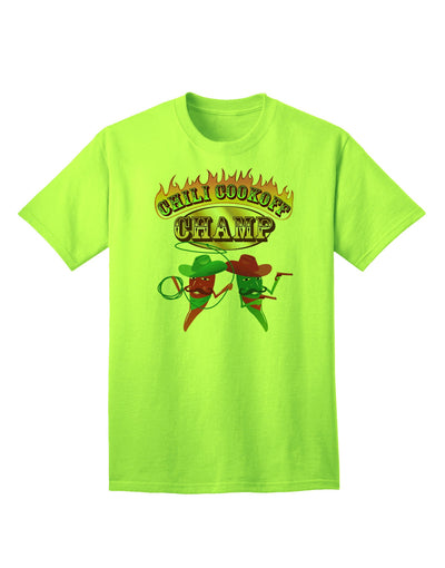 Champion Edition: Cowboy Chili Cookoff - Adult T-Shirt-Mens T-shirts-TooLoud-Neon-Green-Small-Davson Sales