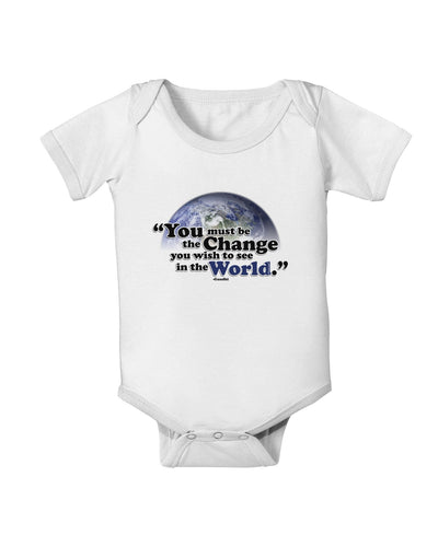 Change In The World Gandhi Baby Romper Bodysuit-Baby Romper-TooLoud-White-18-Months-Davson Sales