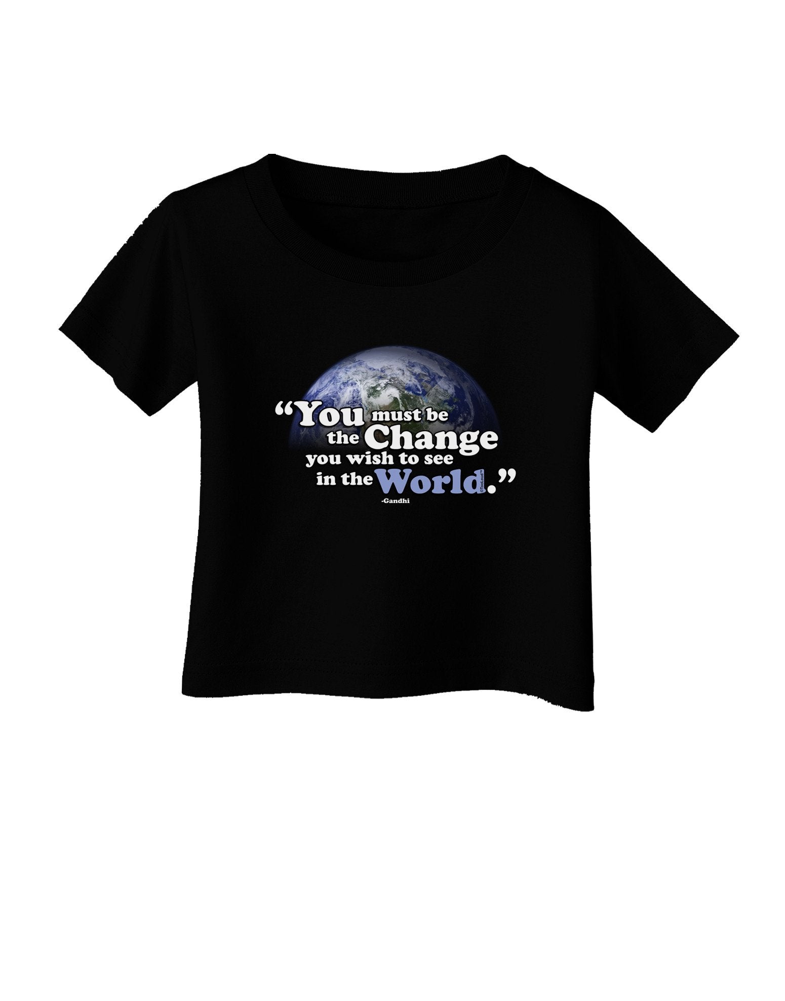 Change In The World Gandhi Infant T-Shirt Dark-Infant T-Shirt-TooLoud-Black-18-Months-Davson Sales