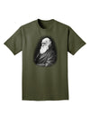 Charles Darwin Black and White Adult Dark T-Shirt by TooLoud-Mens T-Shirt-TooLoud-Military-Green-Small-Davson Sales