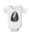Charles Darwin Black and White Baby Romper Bodysuit by TooLoud-Baby Romper-TooLoud-White-06-Months-Davson Sales