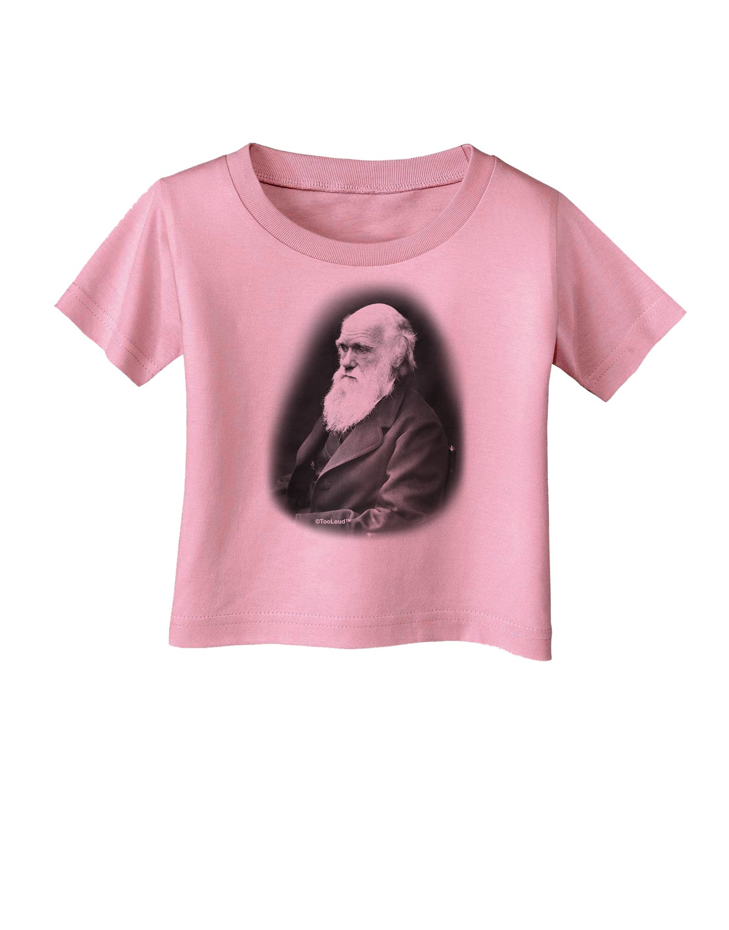 Charles Darwin Black and White Infant T-Shirt by TooLoud-Infant T-Shirt-TooLoud-Candy-Pink-06-Months-Davson Sales