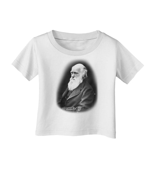Charles Darwin Black and White Infant T-Shirt by TooLoud-Infant T-Shirt-TooLoud-White-06-Months-Davson Sales