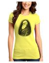 Charles Darwin Black and White Juniors T-Shirt by TooLoud-Womens Juniors T-Shirt-TooLoud-Yellow-Juniors Fitted X-Small-Davson Sales